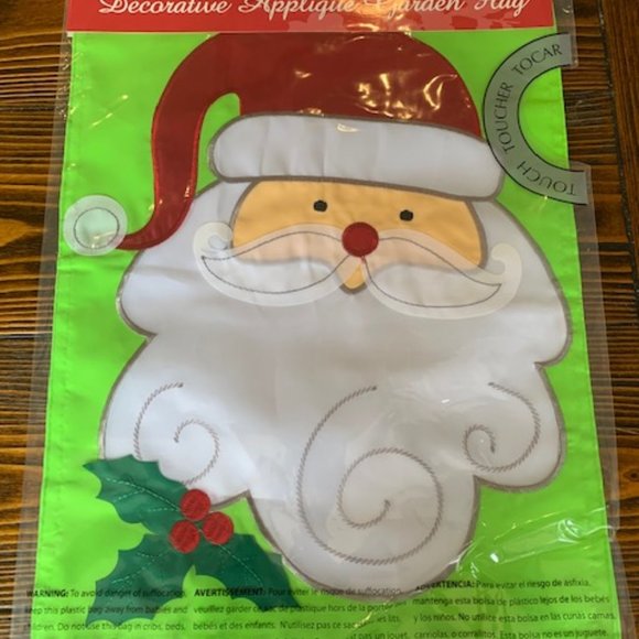 Evergreen Meadow Creek Double Sided - Christmas Santa Garden Flag 12x18 - Picture 1 of 2